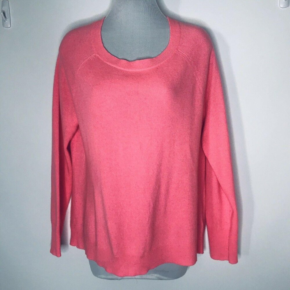 Apt 9 Cashmere Sweater Womens Medium Pink PulloverStretch Long Sleeve Soft